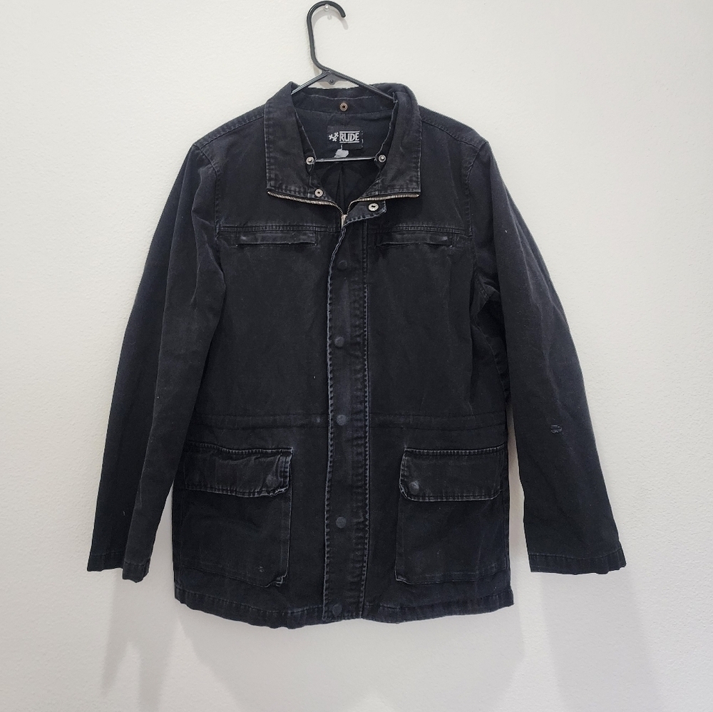 Rude Zip-Front/ Snap Button Rugged Style Jacket Womens size Medium